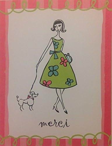 Roobee Merci Thank You Cards (8) and Envelopes- 8 Thank You Note Cards and Envelopes