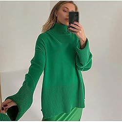 Women's Oversized Turtleneck Sweater Long Sleeve