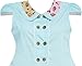 Sunny Fashion Girls Dress Blue Cute Colorful Collar Back School Size 6-14
