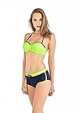 LOUISE MAELYS Sport Athletic Bikini Swimsuit 2pcs Short Bottom Women Swimwear
