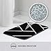 Pragovle Memory Foam Bath Mat Non Slip Absorbent Super Cozy Velvet Doormat for Bathroom and Livingroom Rug Carpet (16X24inch, Black Lines)