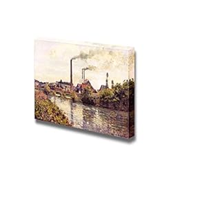 The Factory at Pontoise by Camille Pissarro - Canvas Print Wall Art Famous Painting Reproduction - 12" x 18"