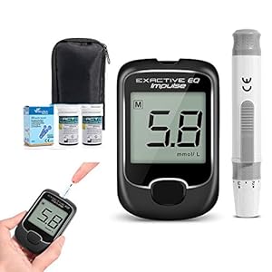 Fall Blood Sugar Tester, Blood Glucose Monitor Meter, Diabetes Testing Kit with 50 Codefree Test Strips and 50 Lancets, for Diabetics