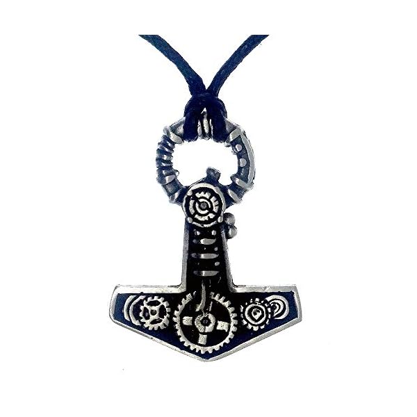 Ohdeal4U Viking Jewelry Norse Celtic Steampunk Mjolnir Thor's Hammer