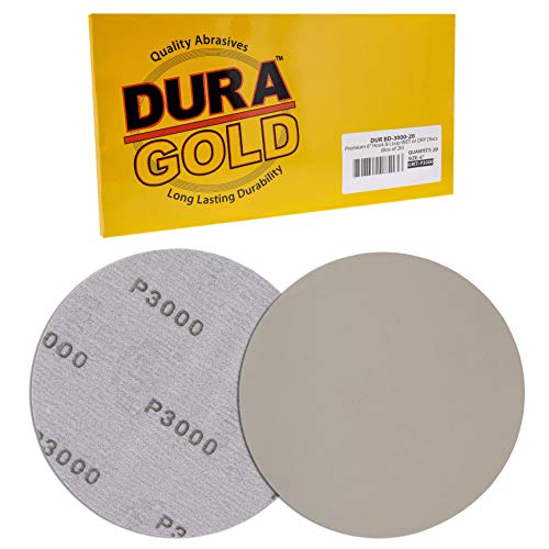 DuraGold Premium 6" Wet or Dry Sanding Discs 3000 Grit, Box of 20