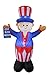 BZB Goods 6 Foot Tall Patriotic Independence Day 4th of July Inflatable Uncle Sam with God Bless America Flag Decoration