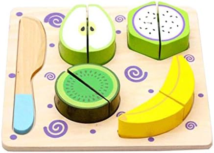 Wooden Toy Cooking Kitchen Food Pretend Play Puzzle Educational Toys (Fruits)