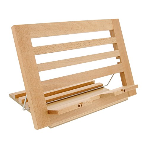 US Art Supply Extra-Large Wooden Bookrack Table Easel & Cookbook Holder