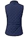 NE PEOPLE Women’s Quilted Vest – Reversible Lightweight Sleeveless Full Zip Up Faux Fur Lining Gilet Jacket with Pockets NEWV44 Navy M
