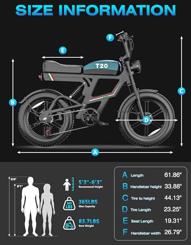 Electric Bike for Adults, 2500W Peak Motor, Up to 53 KM/H & 160KM, 20" Fat Tire Off-Road Ebike, 1104Wh Removable Battery, Electric Dirt Bike for Adults, Storage Box, NFC Unlock 7-Speed Full Suspension