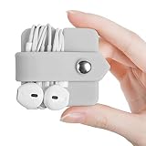 ELFRhino Silicone Earphone Organizer Earphone Wrap Winder Headphone Cord Organizer Wrap Winder Manager/Cable Winder(Gray, 1 Piece)