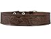 Genuine Tooled Leather Dog Collar Hunting Pattern Brown 3 Sizes (Neck Circumf: 13