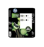 HP 02XL High Yield Original Ink Cartridge, Black (2 pk., 1,000 Page Yield)