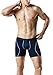 TSLA Men's Breathable Underwear, Performance Cooling Mesh Boxer Briefs, Open Fly Trunks with Pouch, No-Fly 6inch 2pack Navy/Blue, Large