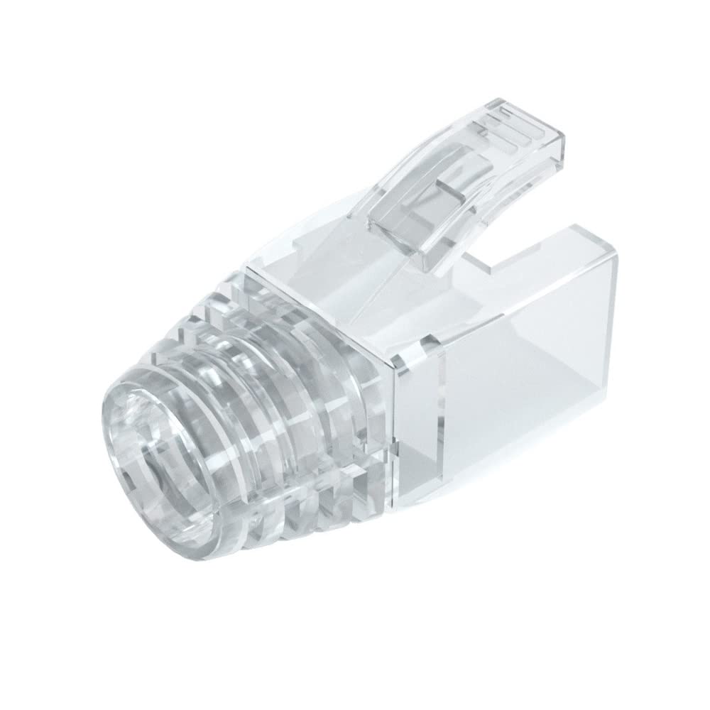 VIVOCH 50 Pcs Cat6 Cat6A Cat7 Strain Relief Boot, RJ45 Plug Connector Cover Modular Network Plug Connector Cap Cable Connector Boots, Transparent