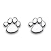 Sterling Silver Animal Paw Print Stud Earrings