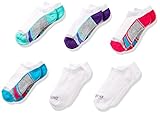 Fruit of the Loom Girls' Everyday Active No Show Athletic Socks (6 Pack)