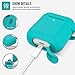 Coffea Protective Silicone Case with Keychain for Apple AirPods 2 (Turquoise Blue)