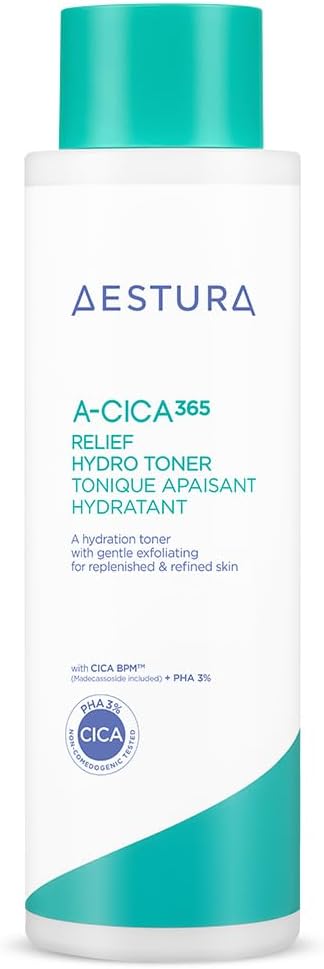 AESTURA A-CICA365 Relief Hydro Toner Soothing Essence CICA BPM PHA 3% Korean