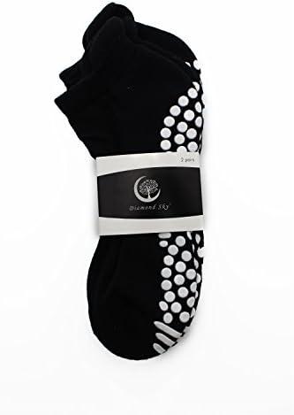 Yoga Socks for Women Barre Socks - Non skid non slip Sticky Grip Socks for Pilates Men Elderly Maternity 2 Pairs