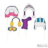 Winter Photo Booth Costume Stick Props - 6 pcs