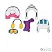 Winter Photo Booth Costume Stick Props - 6 pcs