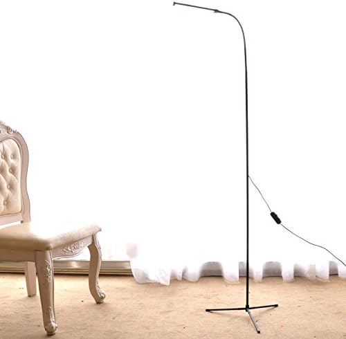 Dimmable LED Floor Standing Lamp Reading Light for Living Room Bedroom with 1.5M Length USB LINE , 4 Level Adjustments Two-stage dimming, USB 8W 800 Lumens Brightness (Black)