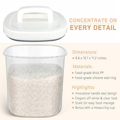 TBMax Large Airtight Food Storage Container 20 Lbs Rice Container Bin