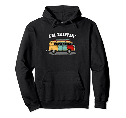 Unisex Road Trip Van Hoodie I'm Trippin' Small Black