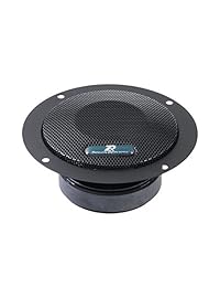 Power Acoustik xps 104 de rango medio de 4 pulgadas con tapa 120 W con parte trasera sellada, Negro