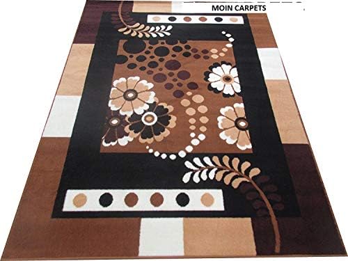 Moin Carpets Soft Floral Carpet for Living Room and Bedroom and Home 5 x 7 Feet Brown
