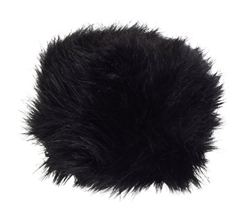 Central Chic Women's Thick Black Faux Fur Cossack Hat 58Cm One Size Fits All Thick Fur Black Wolf
