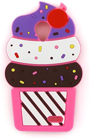 ZTE Maven 3 Case, ZTE Maven 2 Case, ZTE Overture 3 Case, ZTE Prestige 2 N9132, Sonata 3 Z832 Z831 Case Cute 3D Cartoon Teens Girls Women Silicone Rubber Cover for ZTE Avid Plus Z828 / Avid (Hotpink)