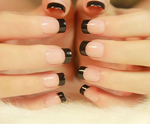 24pcs 12 different size natural french short false nails acrylic …
