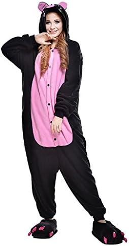 VIGEROUS Adult Unisex Sleepwear Kigurumi Cartoon Onesie Costumes M Black Pig