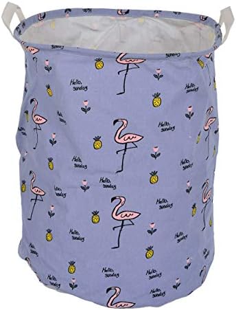 GZQNAN® Large Storage Bin-Cotton Storage Basket-Round Gift Basket with Handles for Toys,Laundry,Baby Nursery (Sky Blue Cactus)