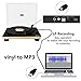 LP&No.1 Retro Record Player Supporting Vinyl to MP3 Recording, 3-Speed Belt Drive Turntable with Built-in Stereo Speakers and RCA Output, Blackthumb 4