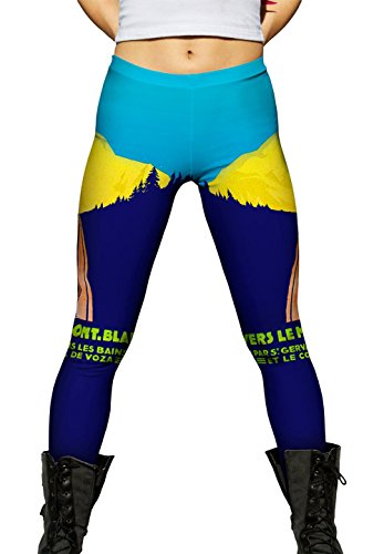 Yizzam- Georges Dorival - Vers Le Mont Blanck- Ladies Womens Leggings -4X