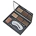 Eyebrow Kit - 3 Eyebrow Stencils,3 Brow Powders,1 Eyebrow Pomade,1 Eyebrow Brush,1 Eyebrow Tweezer and a Compact Mirrored Case,10 Piece Eye Brow Make Up Kit