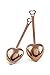 Pretty Little Teacups Loose Leaf Tea Infuser, Copper Heart Shaped, Set of 2