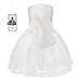 SKST Flower Girl Dress Lace, Baptism Dress Knee-Length Tutu Wedding Party White Princess Skirt for Toddler Baby Girl (4)