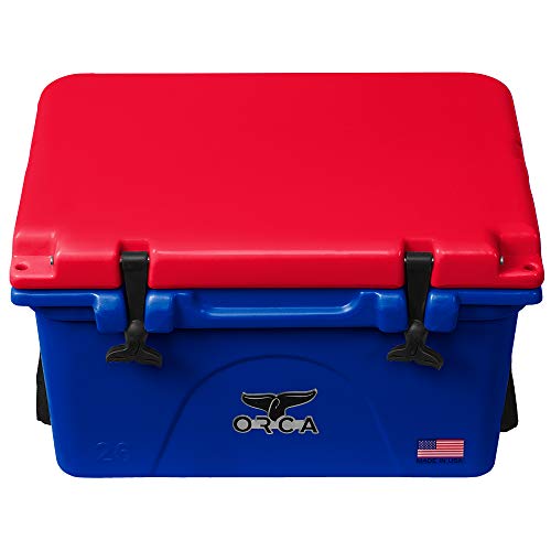 ORCA 26 Quart Cooler, Blue and Red