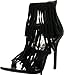 Strappy Layered Fringe Stiletto Heel Dress Sandals