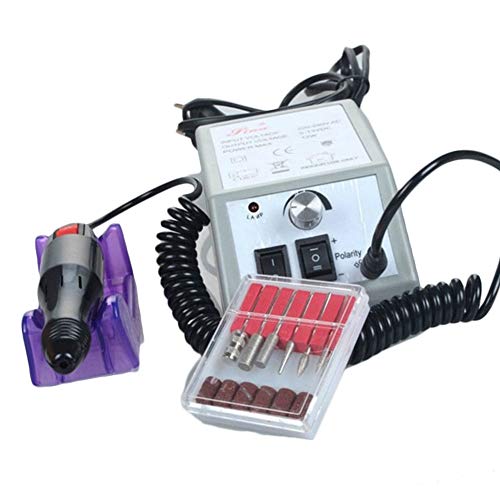 Ocamo Professional Electric Nail Drill, Nail Polisher Nail Drill Electric Apparatus for Manicure Gel Cuticle Remover Gray US Plug