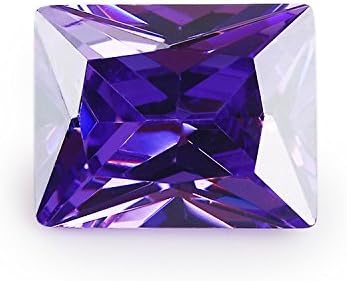 50PCS Size 3x5~10x12mm AAAAA Violet Rectangle Princess Cut Europe Machine Cut Loose CZ Cubic Zirconia Gemstone (4x6mm 50pcs)