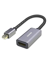 Benfei - Adaptador Mini DisplayPort a HDMI, adaptador Mini DP a HDMI, compatible con MacBook Air Pro, Microsoft Surface Pro Dock, monitor, proyector y más   gris