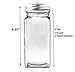 One Dozen 4-Ounce Glass Spice Jars with Shaker/Lift & Pour Inserts & Silver Labels & Silver Metal Lids (12-Pack); Square Bottles Perfect for Any Spice Rack
