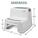 Kids Step Stool By Sahara Baby: Dual Height Step Stool for Toddlers, Anti-Slip Rubber For Safety, Suitable For Kitchen or Potty Training in Bathroom With Door Pinch & Safety Lock Accessories (2 pack)