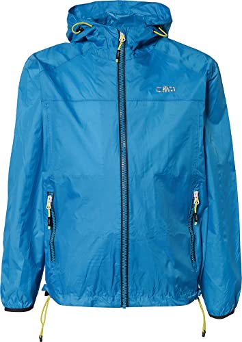 CMP - Kid Jacket Rain Fix Hood, Cyano, 116
