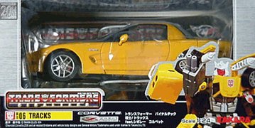 Transformers Takara Binaltech BT-06 Tracks Yellow Chevrolet Corvette